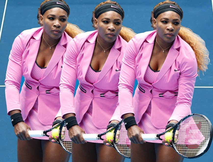 person human tennis racket racket tennis sport sports clothing apparel