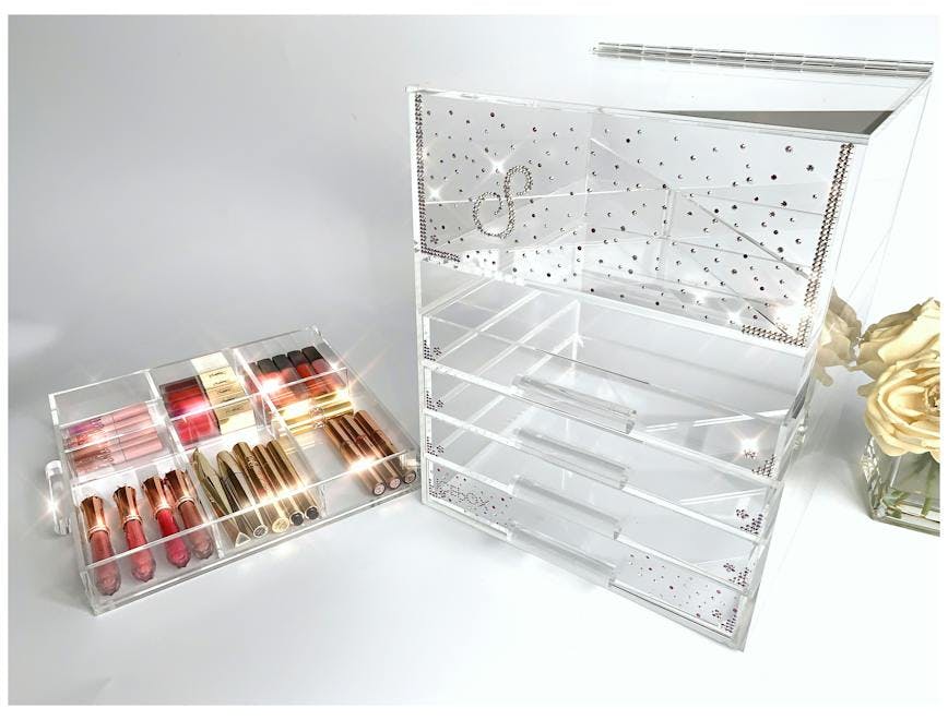 drawer furniture lipstick cosmetics