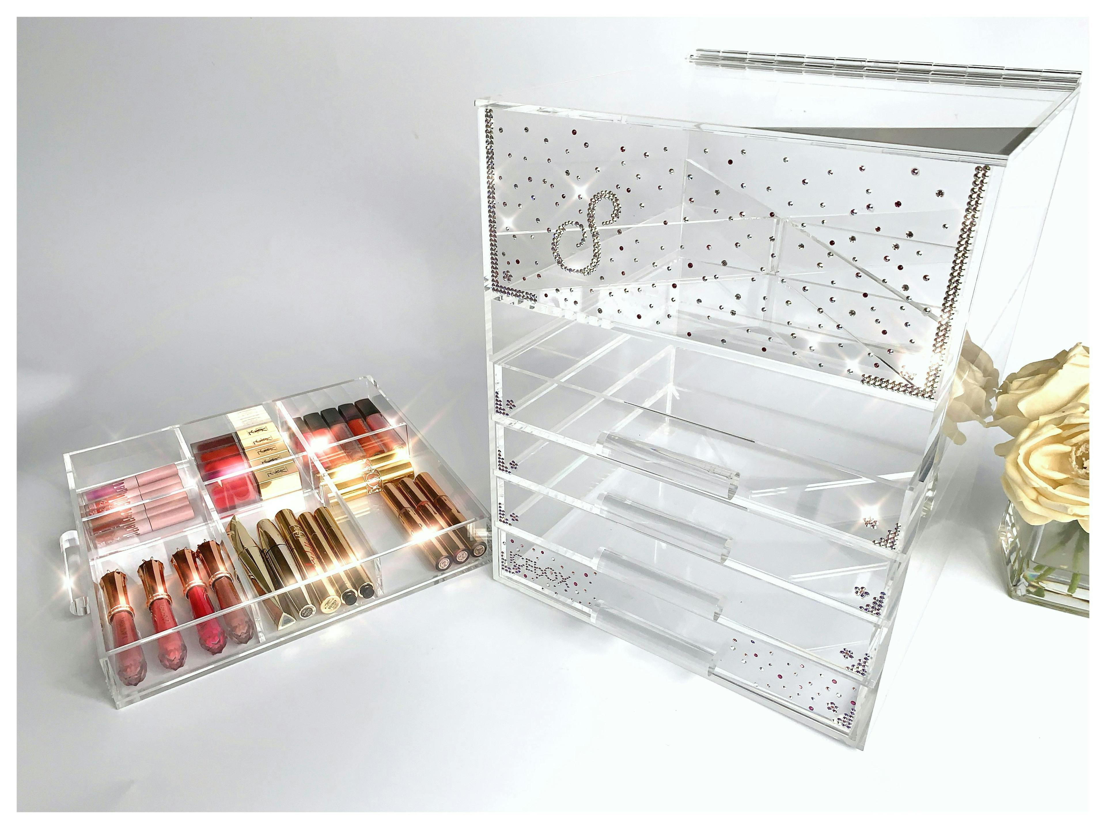drawer furniture lipstick cosmetics